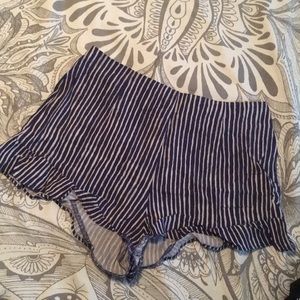 Urban Outfitters blue striped shorts